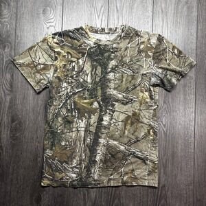 Realtree Camo Pocket T-Shirt Mens Medium Short Sleeve Hunting Y2K Forest Tee